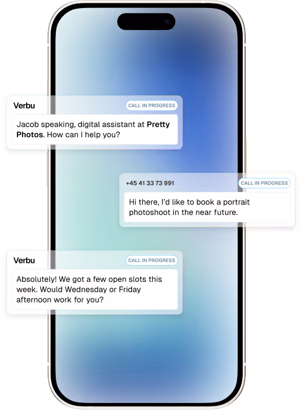 Conversation between caller and the Verbu agentic Voice AI