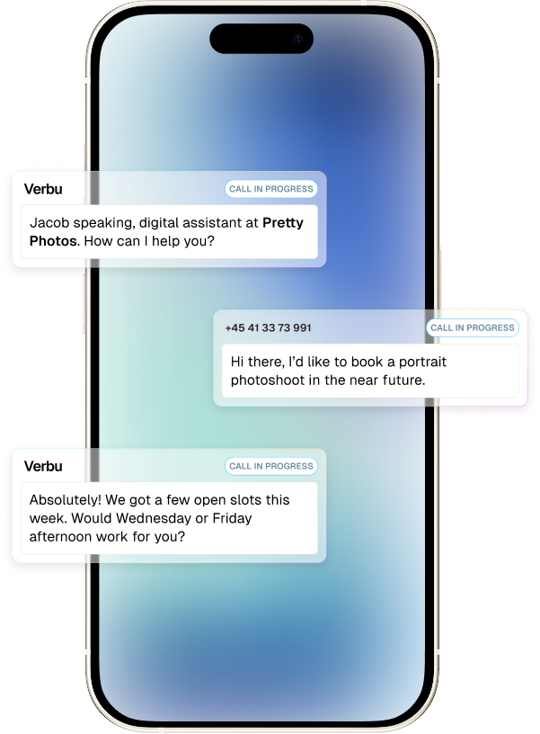 Conversation between caller and the Verbu agentic Voice AI