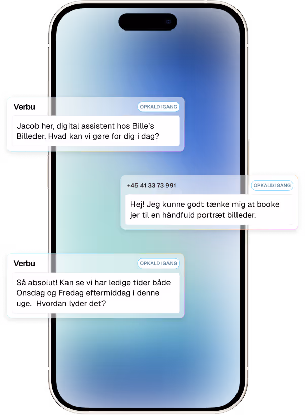 Samtale AI agent og Verbu