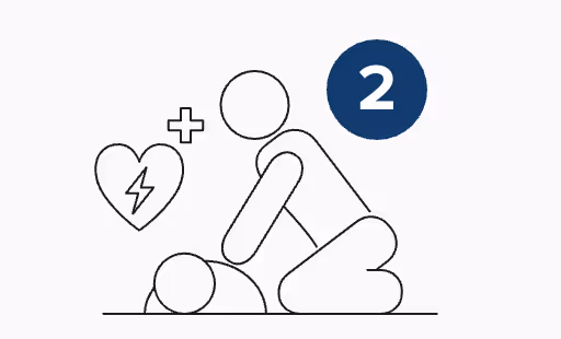 Grafik von einer Schulung zu Wiederbelebung