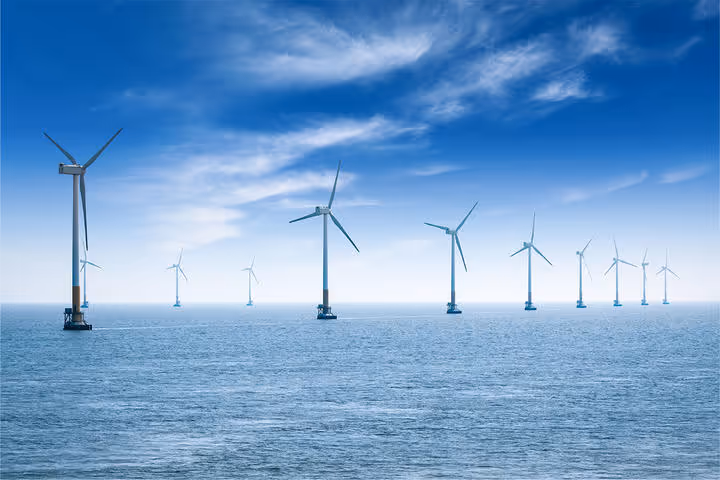 wind farm in ocean
