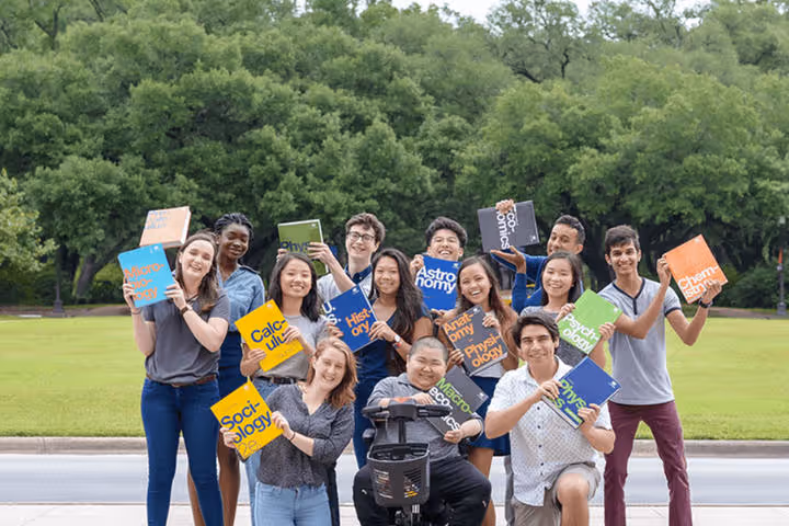 Students gathered in a group