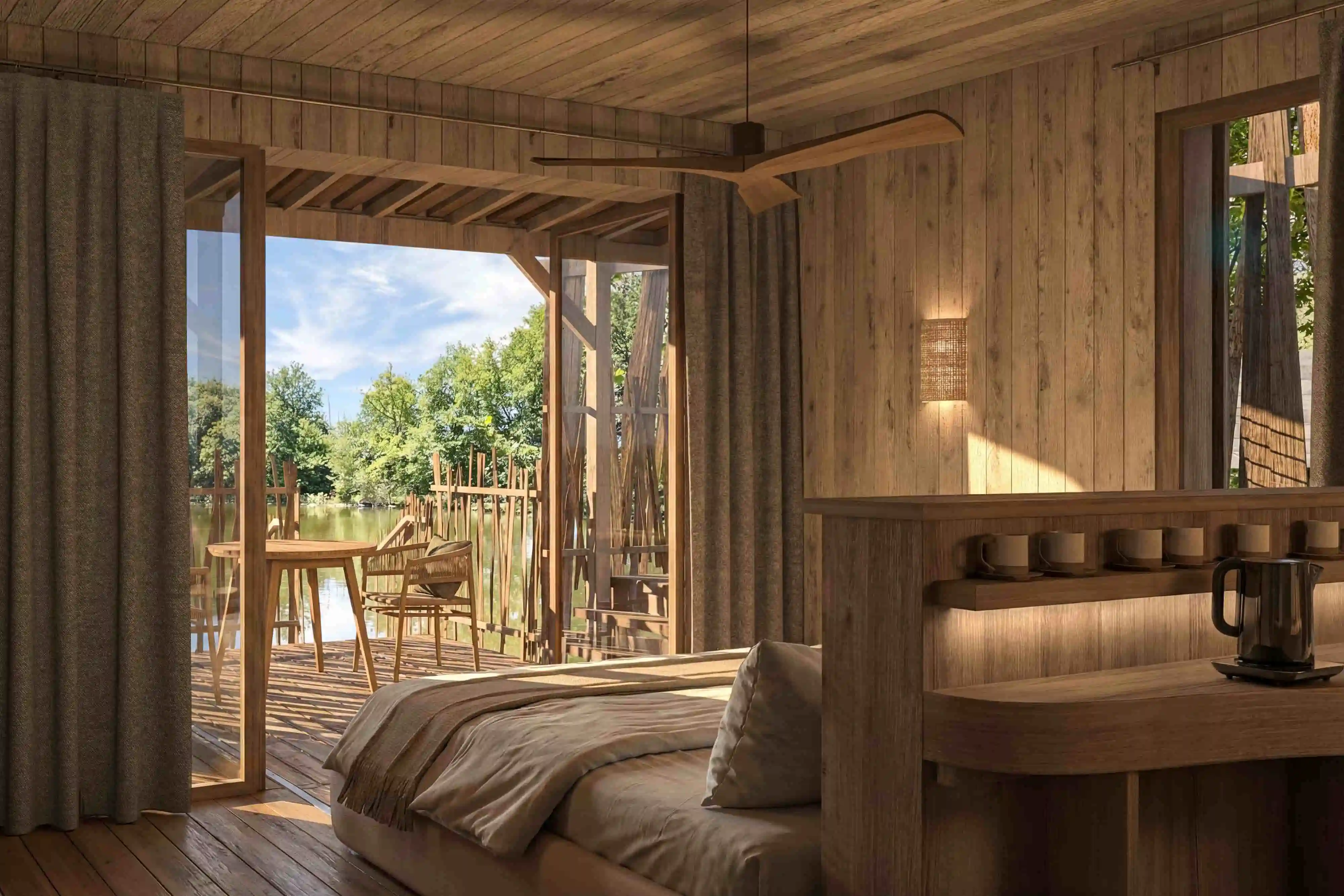 Intérieur d'une cabane - 3D AW2 architecture & interiors