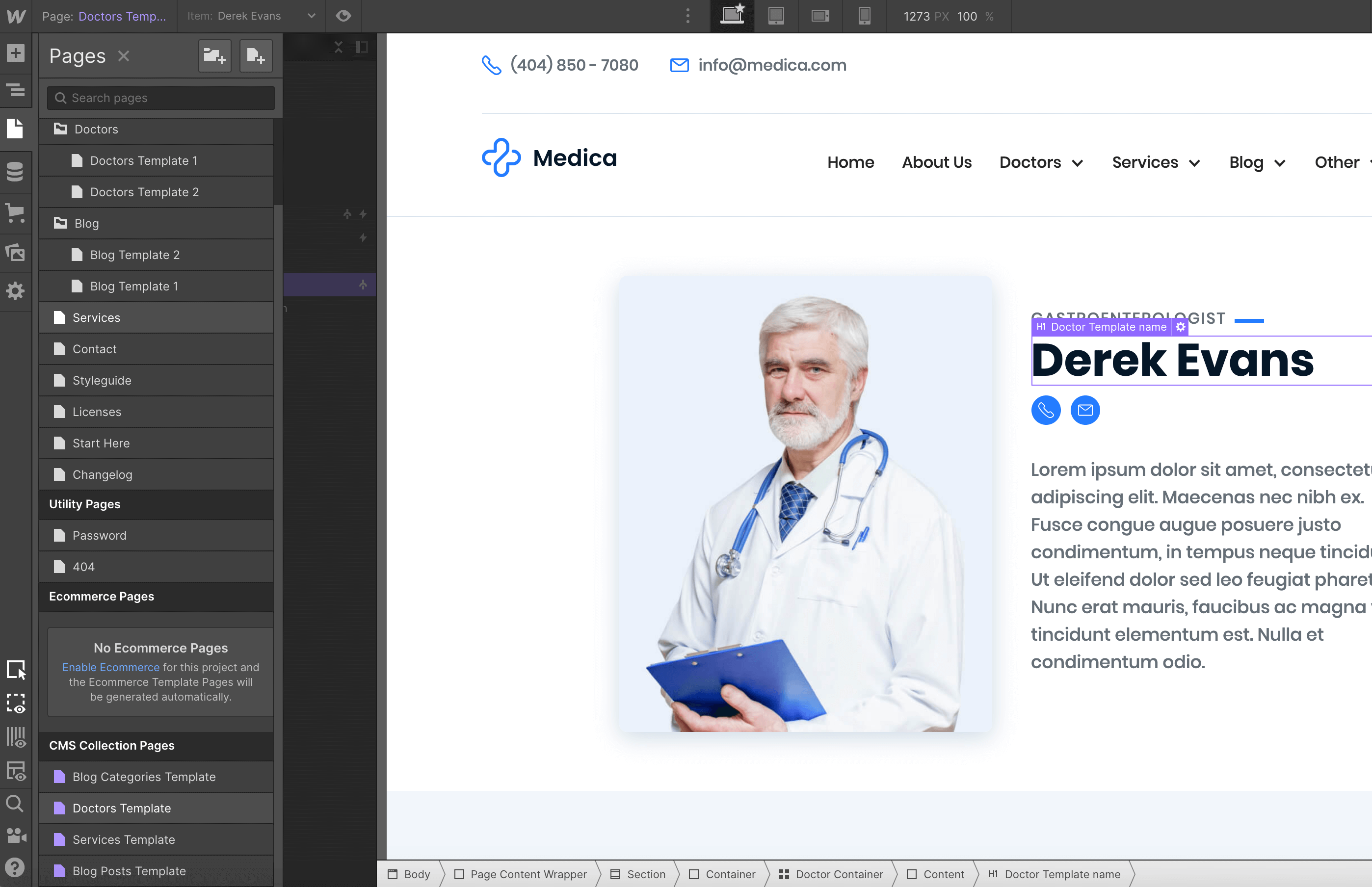 CMS Single - Medica Webflow Template