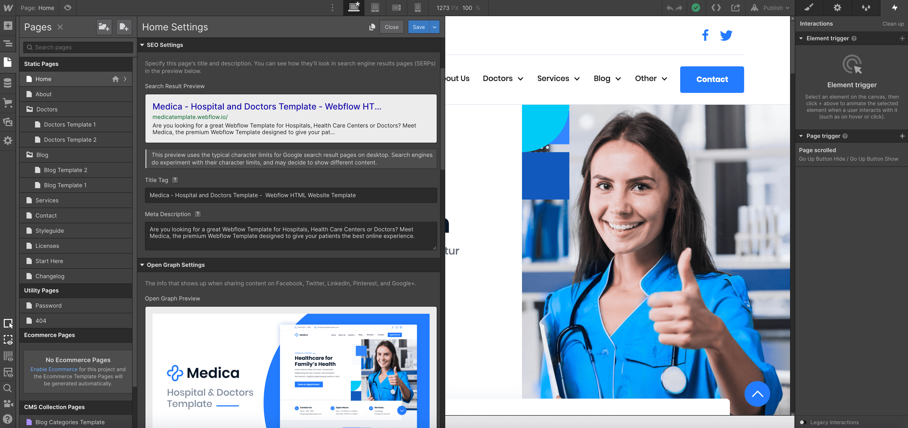 SEO - Medica Webflow Template