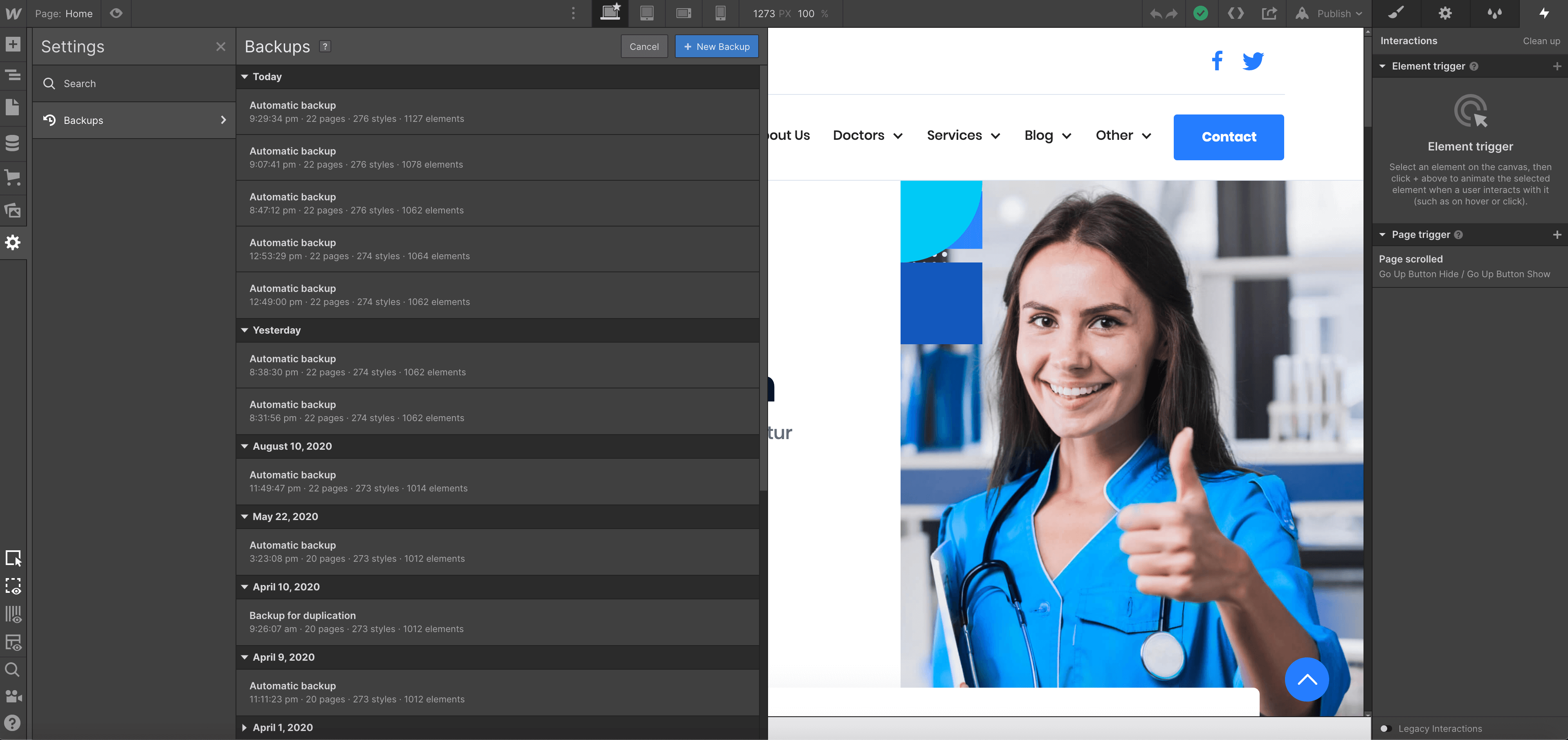Backups - Medica Webflow Template