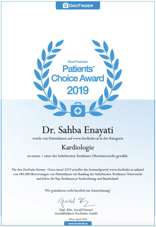 Docfinder Patients Choice Award 2019