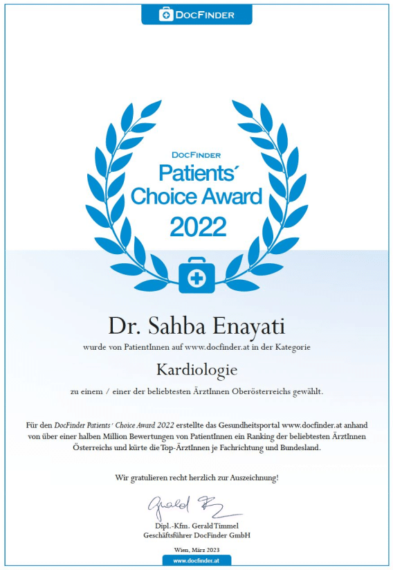 Docfinder Patients Choice Award 2022