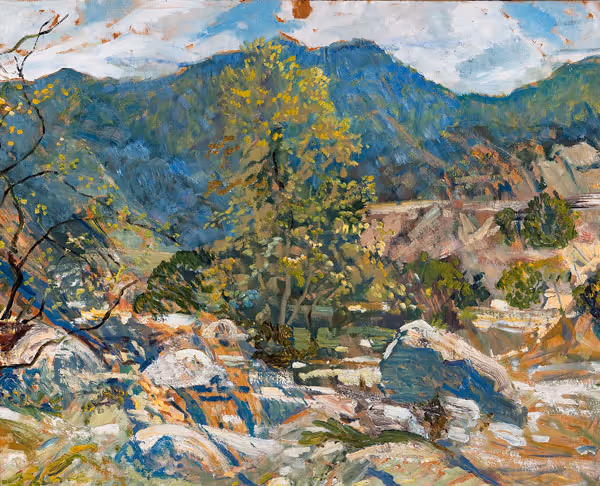 Walter Elmer Schofield: Morning Light, Tujunga (1934) Oil on board