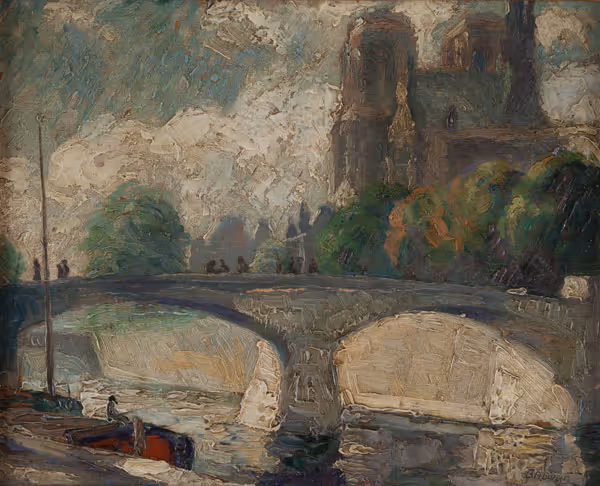 Notre Dame Cathedral, Paris, France, 1925