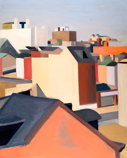 Martha Armstrong: Empty Building (Ninth and Spring Garden Street) (1985) Oil on canvas