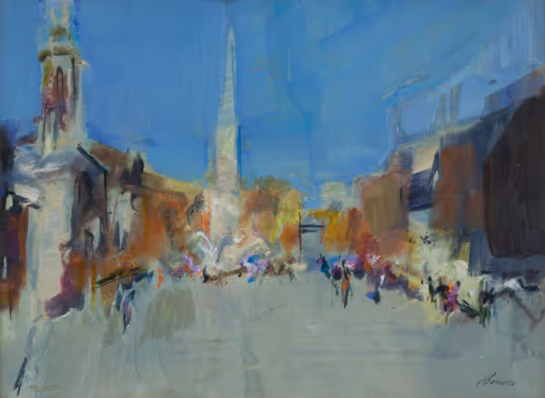Betty M. Bowes: Piazza Navona #1 (Undated) Acrylic on board