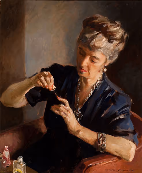 Cameron Burnside: The Manicure (Undated) Oil on masonite