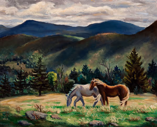 Margaret Chrystie: Windy Day (1941) Oil on canvas