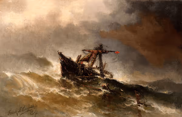 Frank F. English: Storm Driven (1884) Oil on canvas