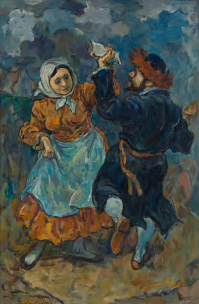 Tully Filmus: Handkerchief Dance (Undated) Oil on canvas