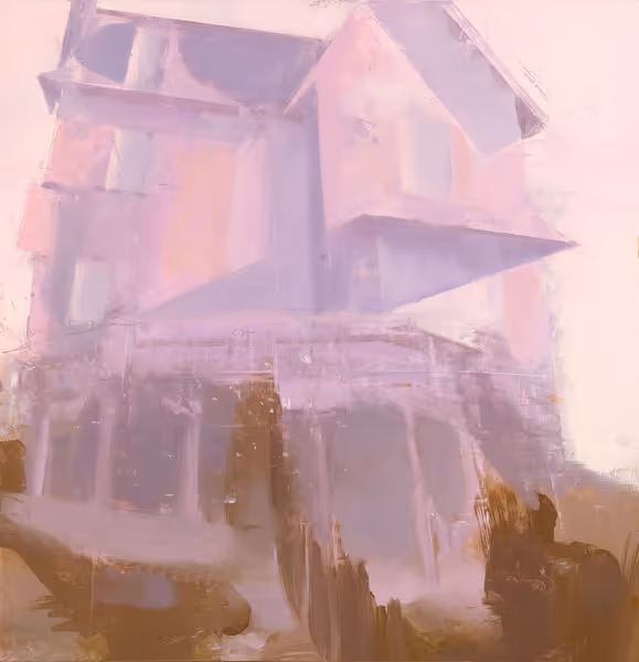 Mark Green: House (Paris Morning) (2010) Oil on board