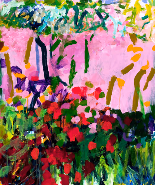 Bill Scott: Garden Fireflies (1993) Acrylic on paper