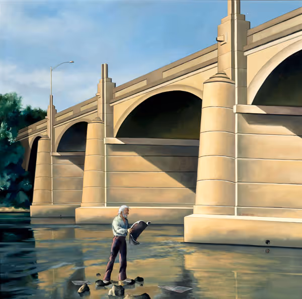 Babette Martino: Giovanni's Dilemma (1987) Oil on canvas