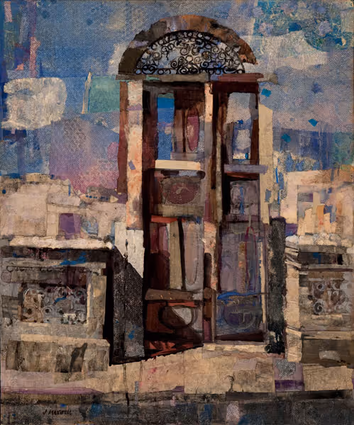 John Raymond Maxwell: Façade-Merida Mansion (Mexico) (Undated) Oil on tissue on canvas