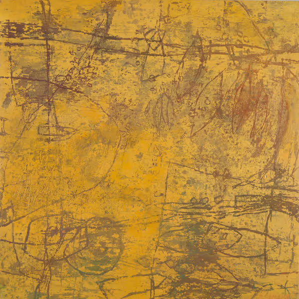 Rita Siemienski Smith: Ochre Stream (2006) Acrylic on wood