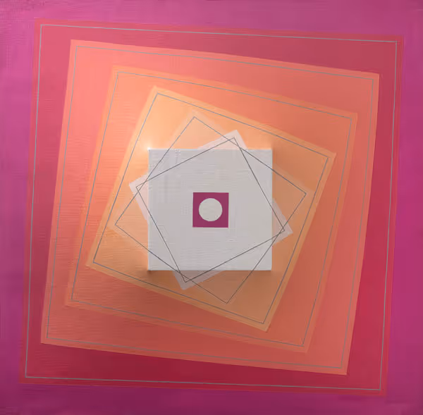 Revolving Square-Magenta to Orange