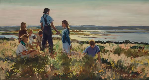 Catharine Wharton Morris Wright: Picnic (1941) Oil on canvas