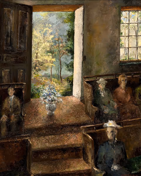 Elizabeth Davis Wolpert: The Open Door (Undated) Oil on canvas