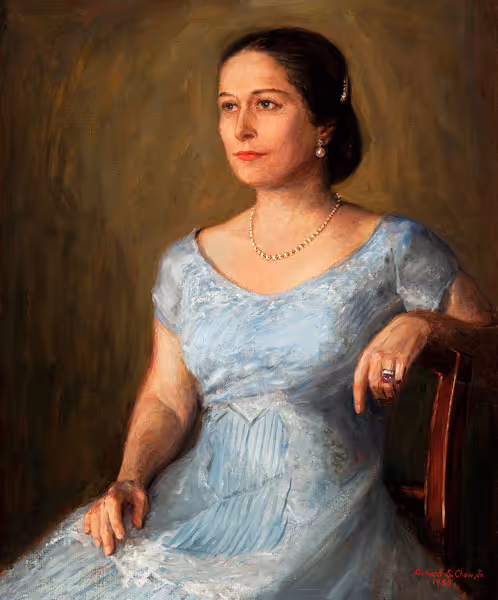 Richard S. Chew: Portrait of Catherine M. Kuch (1956) Oil on canvas