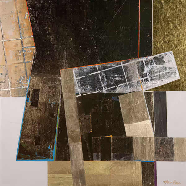 John Hanlen: Untitled (20th century) Gold foil and oil on masonite