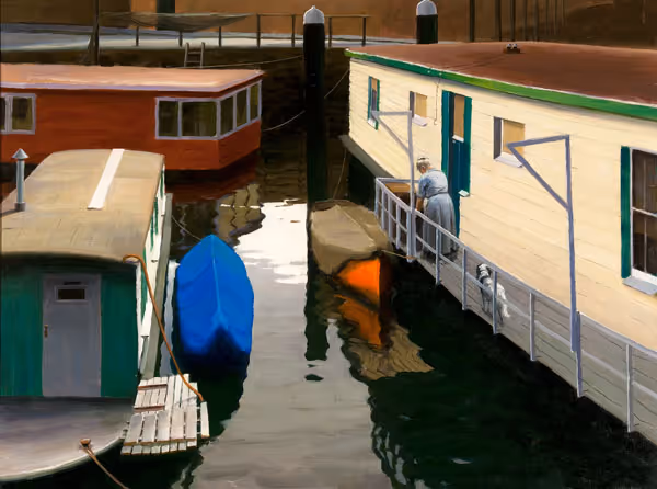 Harry Leith-Ross: Canal Dwellers by Harry Leith-Ross (Undated) Oil on canvas