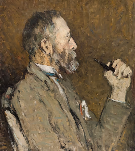 William Langson Lathrop: Self Portrait (Undated) Oil on canvas