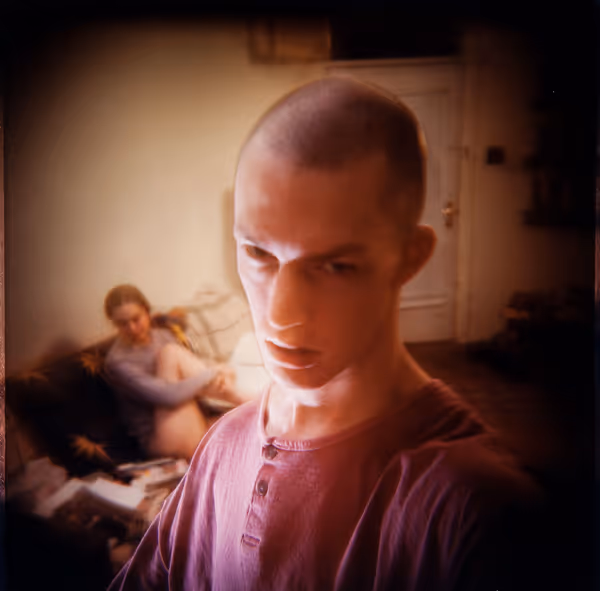 Matthew Clowney: Self Portrait with Julie on My Shoulder #1 (1995) C-print