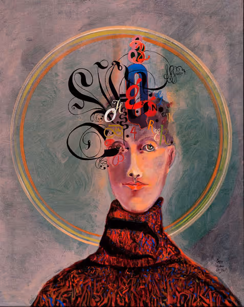 Peter Paone: Woman with Thoughts of Her Own (1968) Oil on canvas