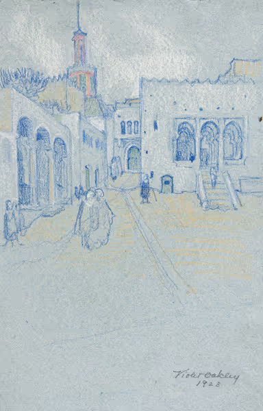 Violet Oakley: Untitled, (Tangiers) (1923) Pastel on laid paper