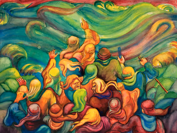 Study for "Moses Parting the Red Sea"