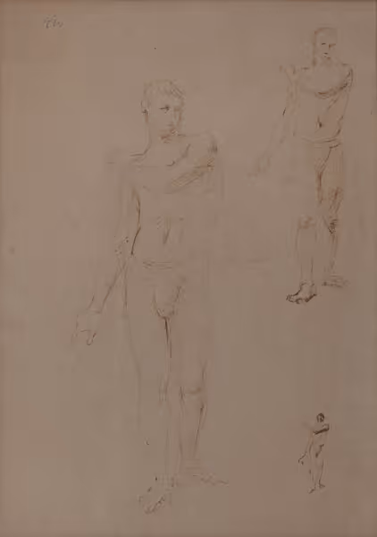 [studies of a male nude model]