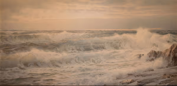 Where Tumbling Billows Mark the Coast with Surging Foam