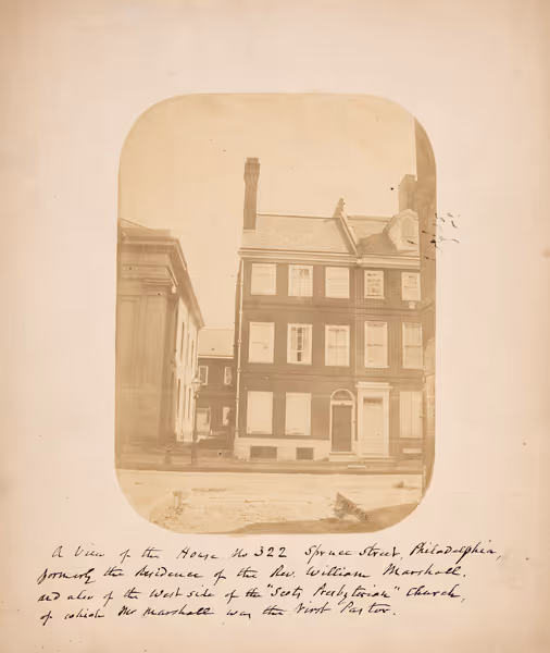 A View of the House No. 332 Spruce Street, Philadelphia