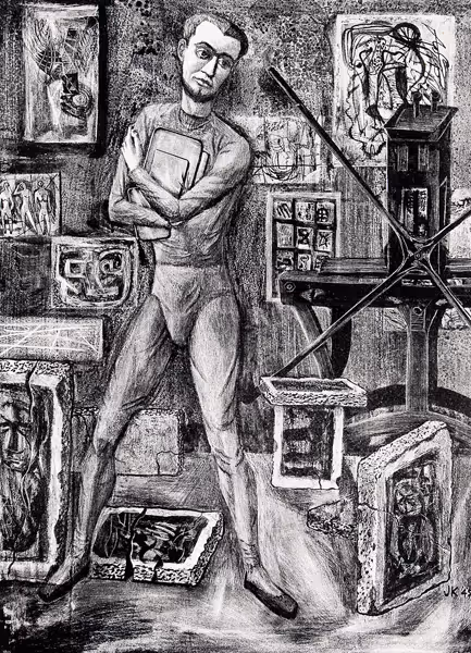 Jerome Kaplan: Metal Plate (1949) Lithography