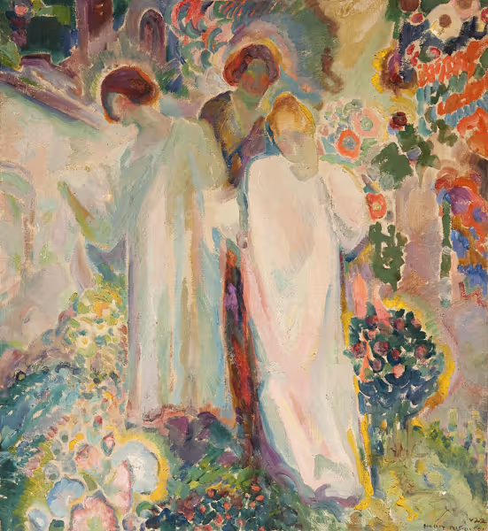 Three Women in a Garden