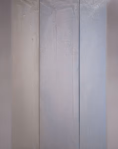 Triptych with sand and mica