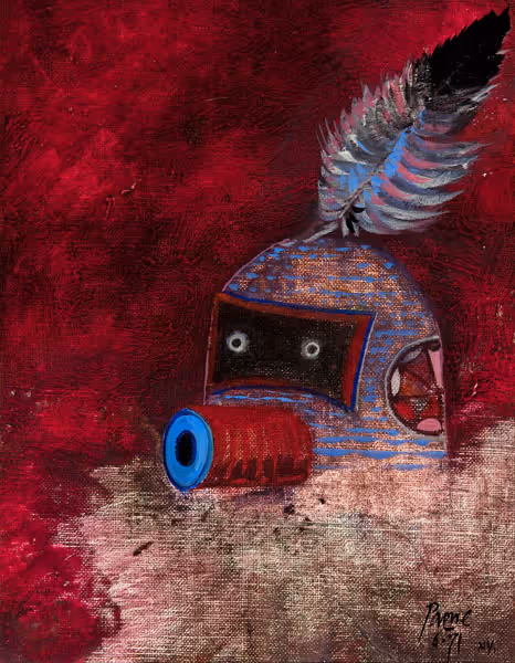 Peter Paone: Sipikine Kachina (1971) Acrylic on canvas