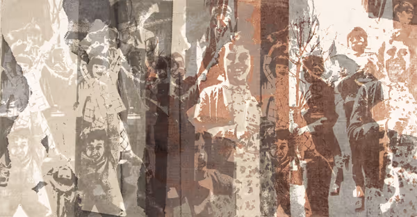 Jessie Lewis: Children at Washington Square (1969) Serigraph