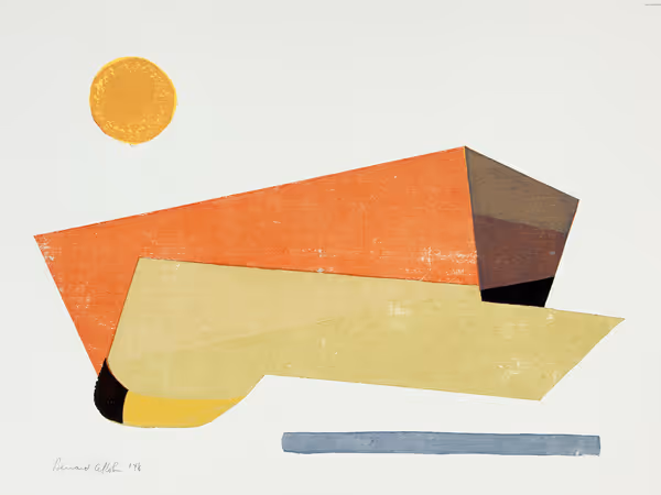 Bernard A. Kohn: Mountain, Lake & Sky (1948) Serigraph on paper