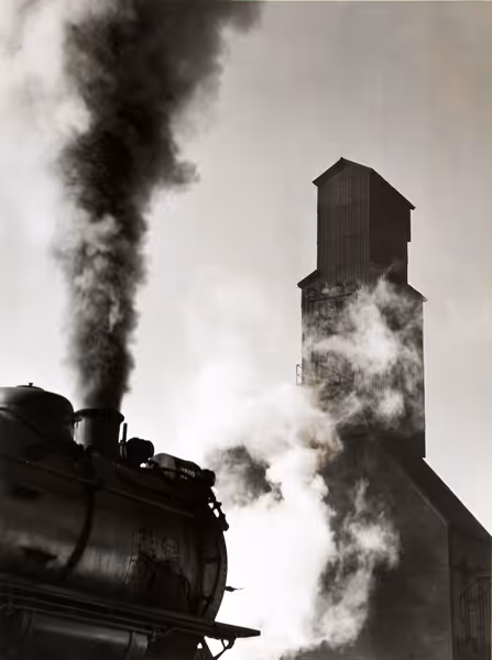 Steam Locomotive and Grain Elevator