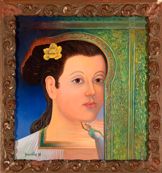 Fritz Janschka: The Waterfinder (1977) Oil on wood