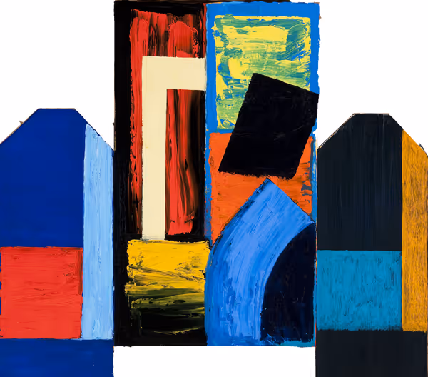 Marc Salz: Night Fantasy (for Warren Rohrer) (1992) Oil on gesso on Masonite