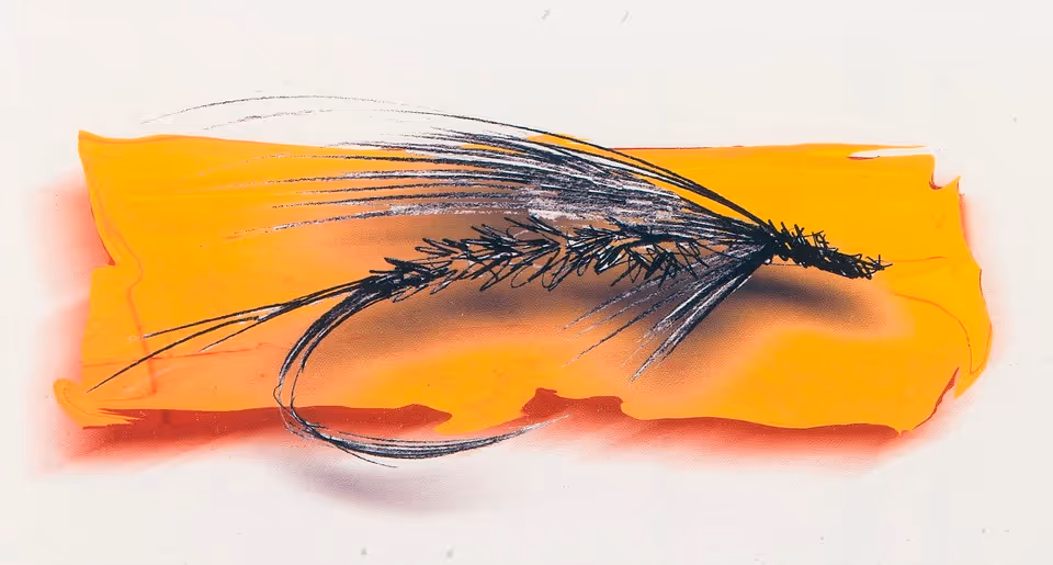 Don Kaiser: Untitled (Fishing Fly) () Digital photo collage on archival paper