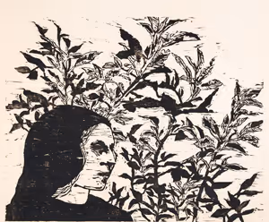 Woman with Plants